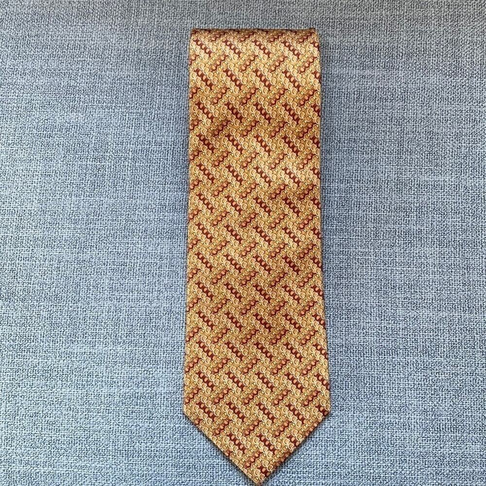 VINTAGE Lancell Paris 100% Silk Made in France Tie